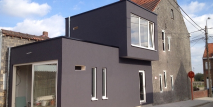 Aanbouw met houtskeletbouw te Oudenaarde